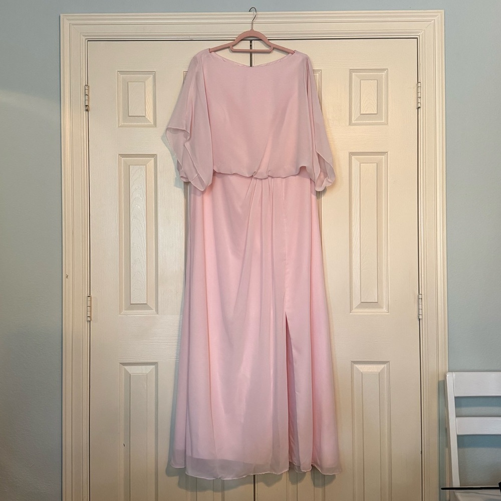 Pink floor length formal dress